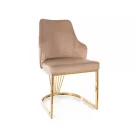 Alure bársony szék, aranysárga, bézs