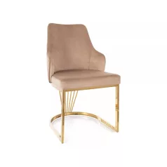 Alure bársony szék, aranysárga, bézs