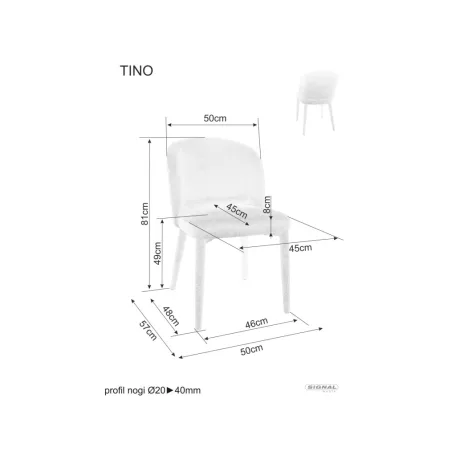 Tino szélszék, világos szürke, világos szürke