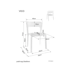 Vico fúvószék, világos szürke, világos szürke
