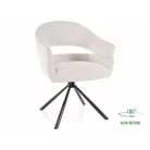 Borgo Raven szék, matt fekete, bézs