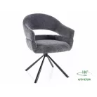 Borgo Raven szék, matt fekete, sötét szürke