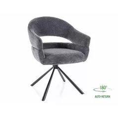 Borgo Raven szék, matt fekete, sötét szürke