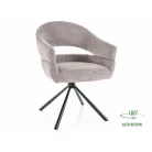 Borgo Raven szék, matt fekete, szürke