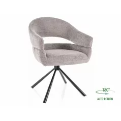 Borgo Raven szék, matt fekete, szürke