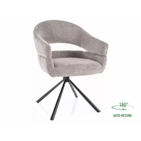 Borgo Raven szék, matt fekete, szürke