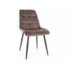 Chic bársonyszék, fekete, cappuccino