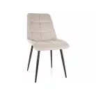 Chic bársonyszék, fekete, világos bézs