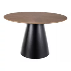 Angel 120 asztal, matt fekete, tölgy