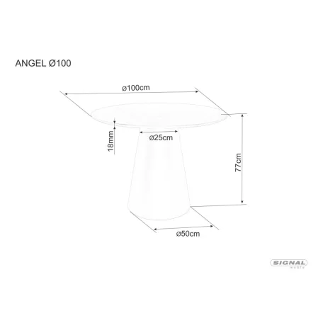 Angel 100 asztal, tölgy, tölgy