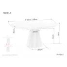 Angyal II asztal, matt fekete, szürke, márványhatású