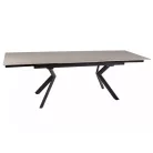 Norton-asztal, 160X90, fekete, travertin bézs matt