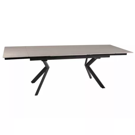 Norton-asztal, 160X90, fekete, travertin bézs matt