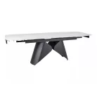 Armando asztal, 160X90, matt fekete, matt fehér