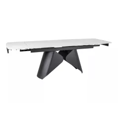 Armando asztal, 160X90, matt fekete, matt fehér