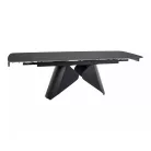 Armando asztal, 160X90, matt fekete, matt fekete
