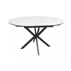 Gaston Ceramic 100 asztal, matt fekete, matt fehér