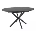 Gaston Ceramic 100 asztal, matt fekete, matt fekete