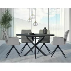 Gaston Ceramic 100 asztal, matt fekete, matt fekete