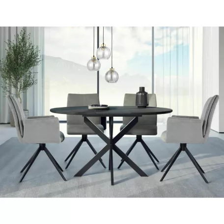 Gaston Ceramic 100 asztal, matt fekete, matt fekete