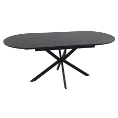 Gaston Ceramic 140 asztal, 140X80, matt fekete, matt fekete