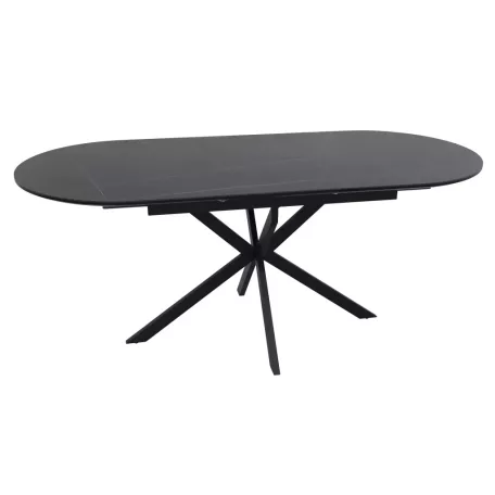 Gaston Ceramic 140 asztal, 140X80, matt fekete, matt fekete