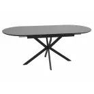 Gaston Ceramic 140 asztal, 140X80, matt fekete, matt szürke