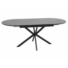 Gaston Ceramic 140 asztal, 140X80, matt fekete, matt szürke