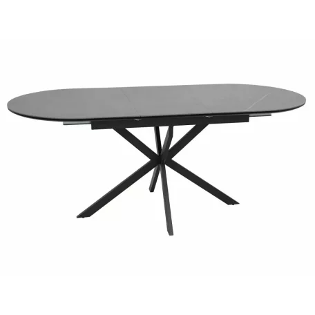 Gaston Ceramic 140 asztal, 140X80, matt fekete, matt szürke