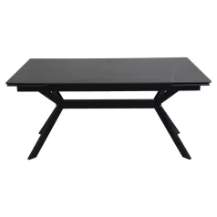 Imperia 160 asztal, 160X90, matt fekete, matt fekete