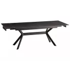 Imperia 180 asztal, 180X90, matt fekete, matt fekete