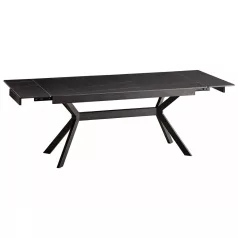 Imperia 180 asztal, 180X90, matt fekete, matt fekete