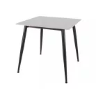 Rion 80 asztal, 80X80, matt fekete, fehér fényes