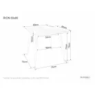 Rion 80 asztal, 80X80, matt fekete, fehér fényes