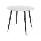 Rion asztal 90 mm, matt fekete, fehér fényes