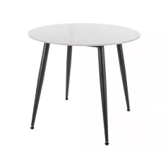 Rion asztal 90 mm, matt fekete, fehér fényes