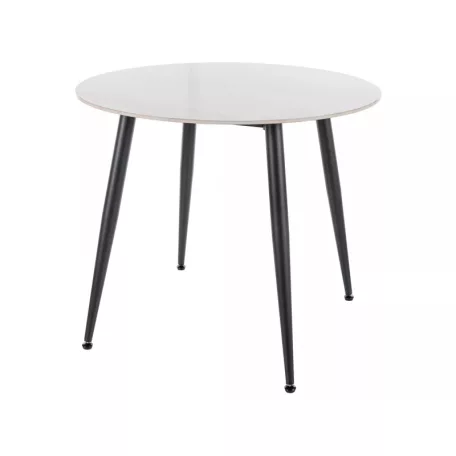 Rion asztal 90 mm, matt fekete, fehér fényes