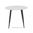 Rion asztal 90 mm, matt fekete, fehér fényes