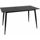 Rion 130 asztal, 130X70, matt fekete, matt fekete