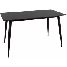 Rion 130 asztal, 130X70, matt fekete, matt fekete