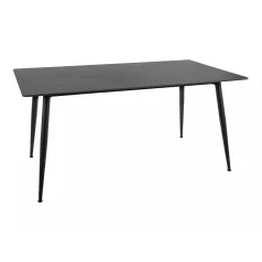 Rion 160 asztal, 160X90, matt fekete, matt fekete