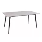 Rion 130 asztal, 130X70, matt fekete, szürke fényes