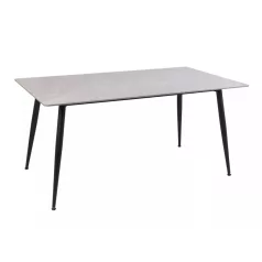 Rion 130 asztal, 130X70, matt fekete, szürke fényes