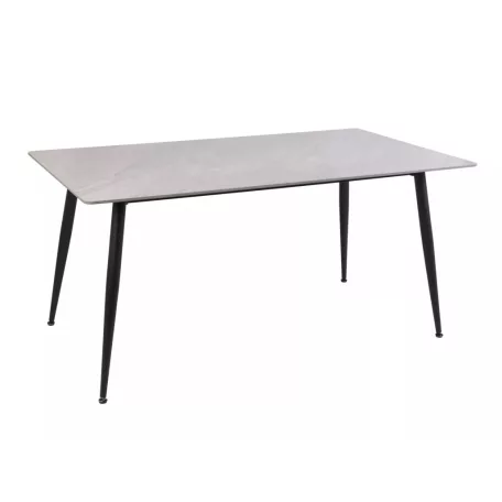 Rion 130 asztal, 130X70, matt fekete, szürke fényes