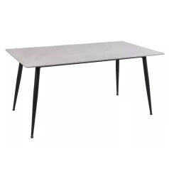 Rion 160 asztal, 160X90, matt fekete, szürke fényes