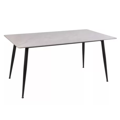 Rion 160 asztal, 160X90, matt fekete, szürke fényes