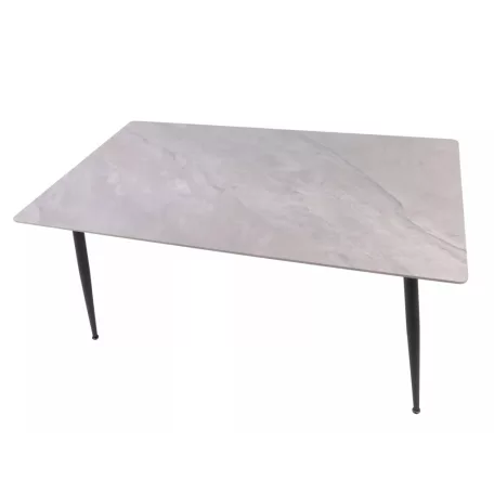 Rion 160 asztal, 160X90, matt fekete, szürke fényes