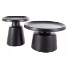 Rodos dohányzóasztal szett, matt fekete, matt fekete