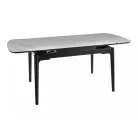 Sento asztal, 120X80, matt fekete, fehér fényes