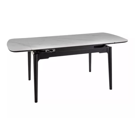 Sento asztal, 120X80, matt fekete, fehér fényes